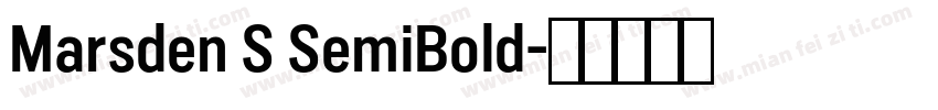 Marsden S SemiBold字体转换